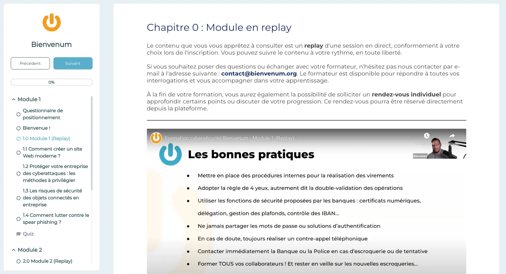 Section 1 - Formation Cybersécurité