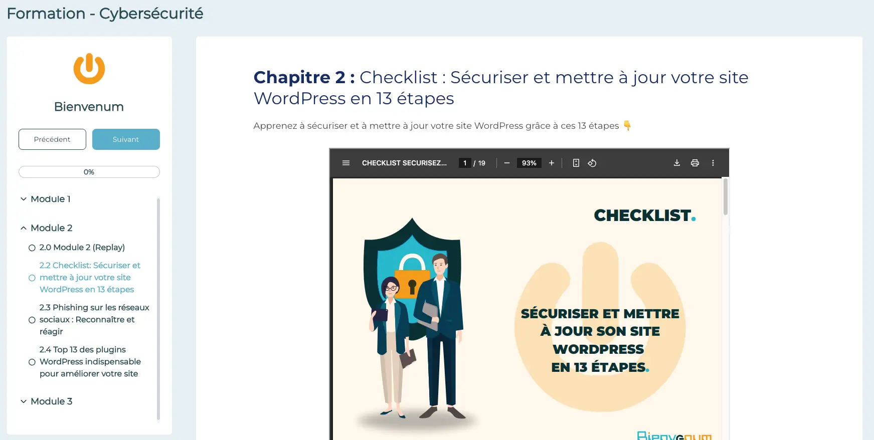 Section 2 - Formation Cybersécurité